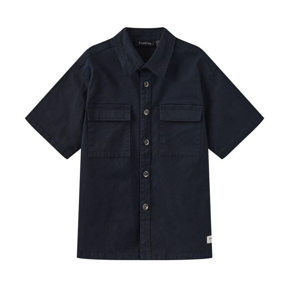Firetrap Childrens/Kids Pocket Short-Sleeved Shirt / Navy